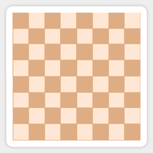 Minimal Checkerboard - Warm Neutrals Sticker